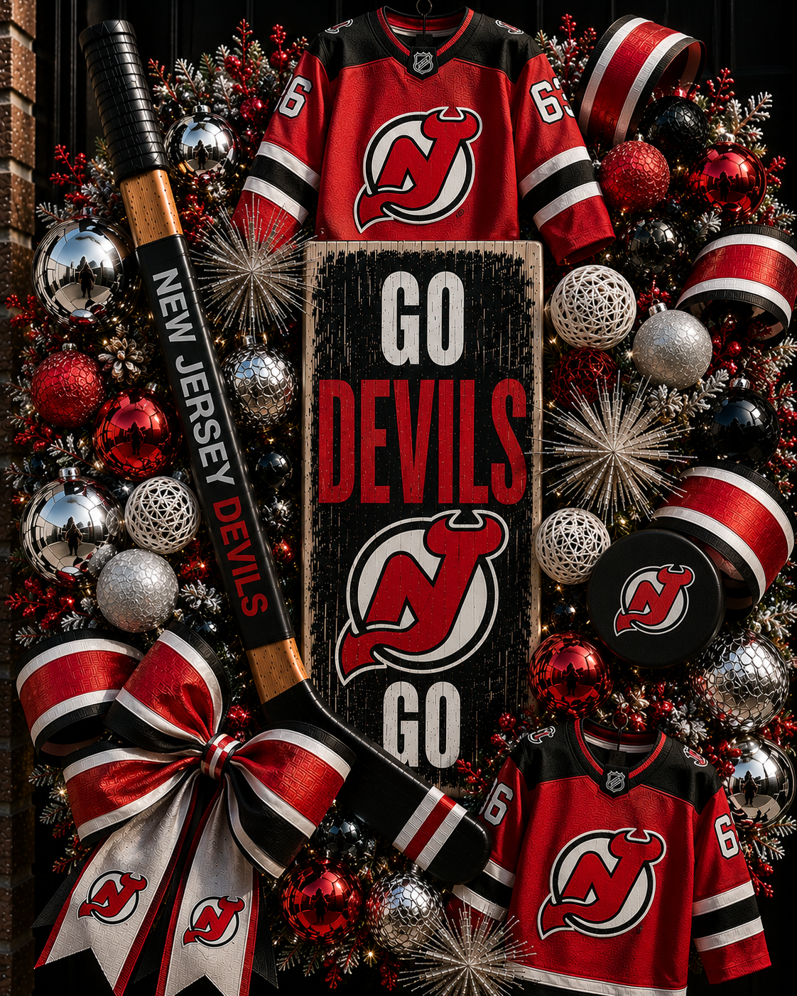 Handmade NHL wreaths