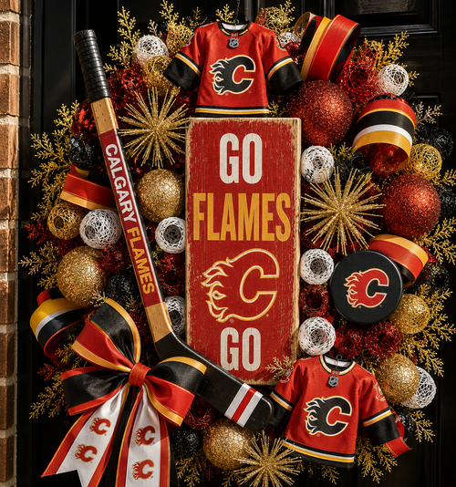 Handmade NHL wreaths