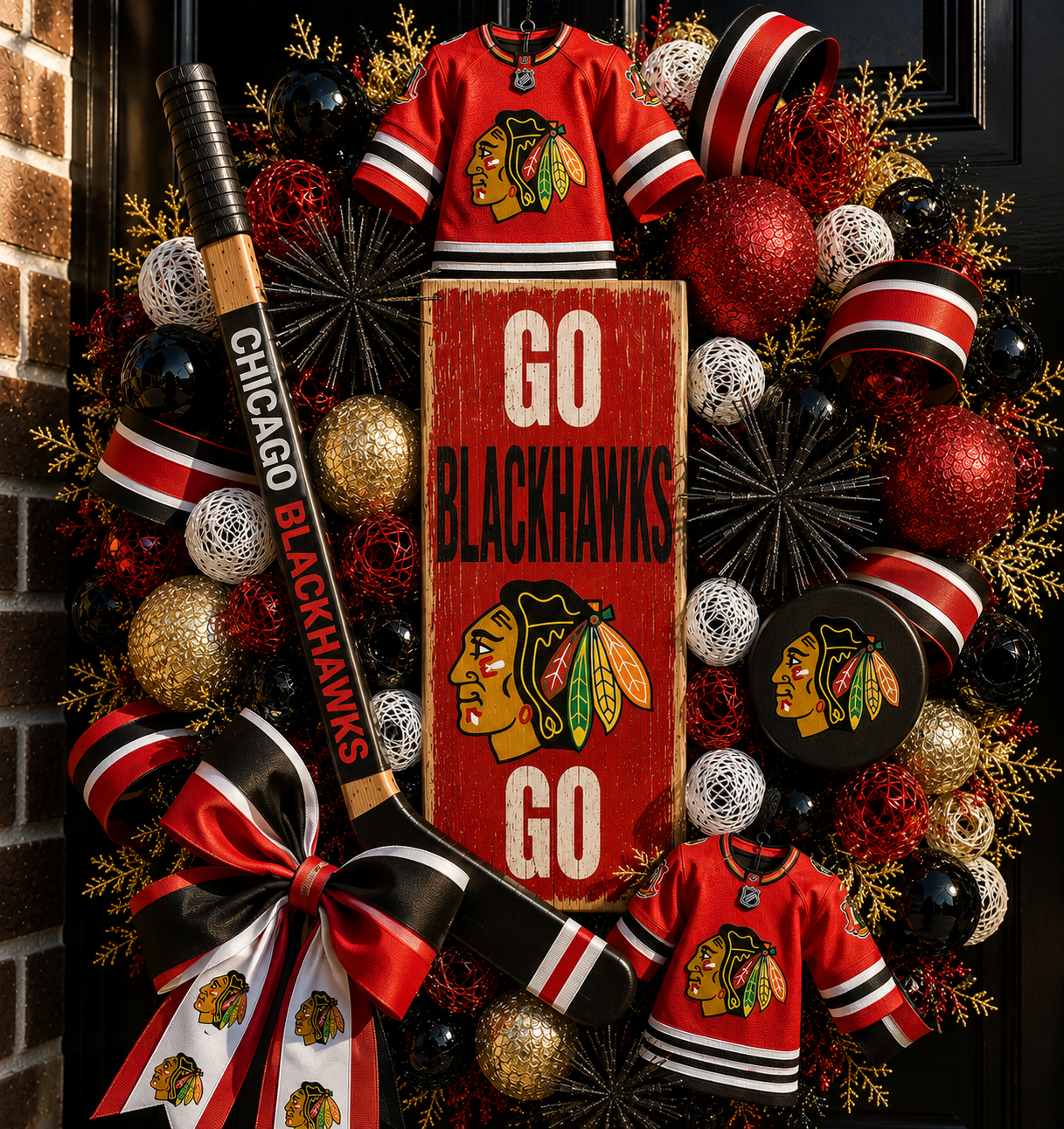 Handmade NHL wreaths