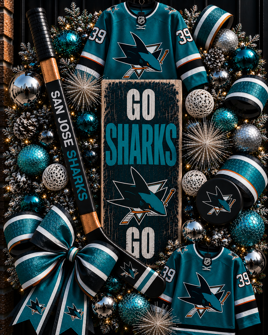 Handmade NHL wreaths